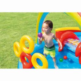 Pataugeoire gonflable pour enfants Intex Parc de jeux Arc-en-ciel 297 x 135 x 193 cm 381 L