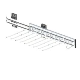 HERRAJES ALK Pantalonero Lateral Derecha Acabado Croma Extracción Parcial con 9 Barras y Tirador