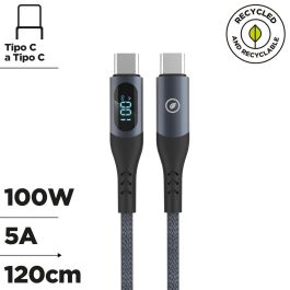 Câble USB-C vers USB-C Muvit MC147-R-A Gris