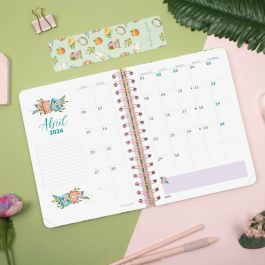 Agenda Finocam THE FLOWER JOURNAL A5 15,5 x 21,2 cm Rose 2026