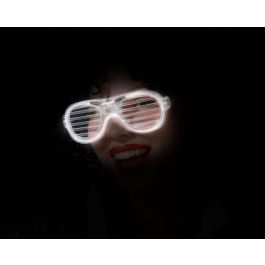 Gafas Carnaval Adulto avec Lumière Blanche - Accessoire Fête, Déguisement Robot ou Étoile Galactique