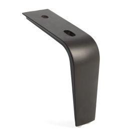 Q&Q Pied Meuble Tesis H140 Aluminium Noir Mat & Marron Mat Hauteur 140mm