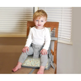 Nuby Siège Réhausseur Safari avec Harnais 3 Points - Pour Enfant Dès 6 Mois - Léger, Imperméable et Convertible en Sac - Beige