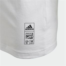 T shirt à manches courtes Enfant Adidas Iron Man Graphic Blanc