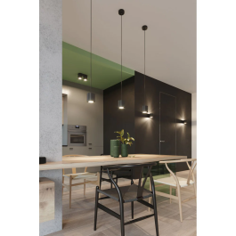 Orbis Lampe de Plafond Orbis SOL-SL.0021 Cylindrique Noir Gris Blanc Design Moderne