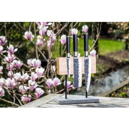 Forged FOR8720039623675 Jeu de couteaux 3 pièces Acier Japonais 440C Bois de Dalbergia