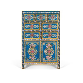 GINER Y COLOMER Buffet haut 122 cm en bois de manguier et MDF avec 7 tiroirs et 2 portes, peint à la main - Multicolore Precio: 947.988. SKU: B12WKSQGVB