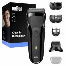 Braun Serie 3 Rasoir Électrique Noir Autonomie 30 minutes Charge Rapide 5 minutes