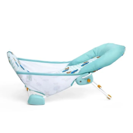 Bright Starts - Transat de bain pliable pour bébé Disney Baby Nemo - 2 positions inclinées, appui-tête moelleux, antidérapant - 0-6 mois jusqu'à 9 kg