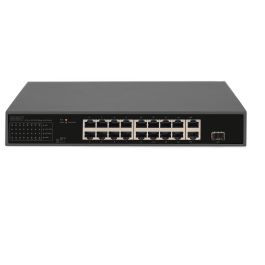 DIGITUS Switch 16-Port 10/100 32W PoE schwarz