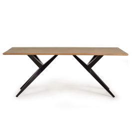 GINER Y COLOMER Table de Salle à Manger en Bois d'Acacia et Métal - Couleur Naturel et Noir Precio: 911.988. SKU: B178M4NRGG