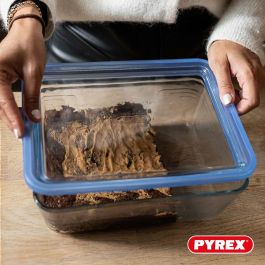 Ensemble de Boîtes à Lunch Pyrex Bleu Transparent 2,6 L 3 Pièces