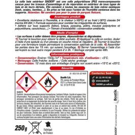 Sader Colle Bois Extérieur Polyuréthane D4 250g Réf 30610722