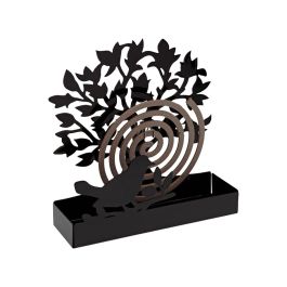 Support pour spirales anti-moustiques Versa Noir Métal 5 x 17 x 17 cm Arbre