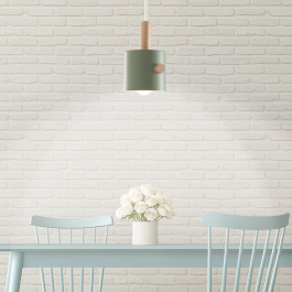 Lampe Suspendue "Scarlet" SKD-P1014-S Métal Bois Hauteur Réglable Design Moderne