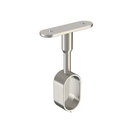 HERRAJES ALK Support Lateral pour Tube de Garde-Robe 30x15mm Finition Nickel