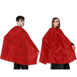 Capa rouge brillante pour déguisement adulte - Cape pour vampire, diable ou costume Halloween, longueur 100 cm - Accessoire thématique