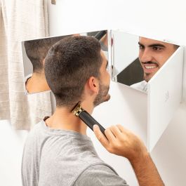 InnovaGoods Miroir de maquillage éclairé Miroir de salle de bain avec design pliant et vue