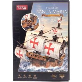 Explora Puzzle 3D Navire Santa Maria Jeu de Construction 204 Pièces À Partir de 8 Ans EXP3301045400327