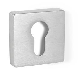 SYSTEM Serrure Carrée Nickel Mat, Noir Mat et Chrome Satiné Finition Chrome Satiné