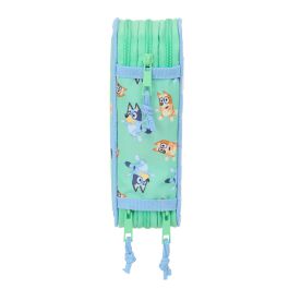 Trousse Fourre-Tout Triple Bluey Sisters Vert Eau 12,5 x 19,5 x 5,5 cm 37 Pièces