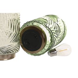 Décoration lumineuse Home ESPRIT Métal Verre Tropical 12 x 12 x 20 cm (2 Unités)