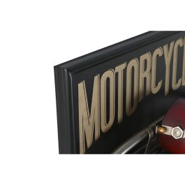 Horloge Murale Home ESPRIT Noir Rouge Doré PVC Métal Moto Vintage 60 x 18 x 120 cm