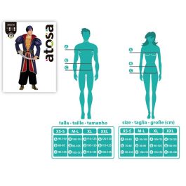 Déguisement Prince Arabe Adulte Homme Violet avec Turban et Visir Taille XL - 4 Pièces (Tunique, Pantalon) en Polyester Multicolore