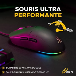 The G-Lab COMBO TITAN - Pack Gaming 2 en 1 : Clavier Mécanique 65% (Switches Rouges) et Souris RGB 12800 DPI - Rétroéclairage RGB, Anti-Ghosting, 1000Hz, Pour E-Sport et Jeu