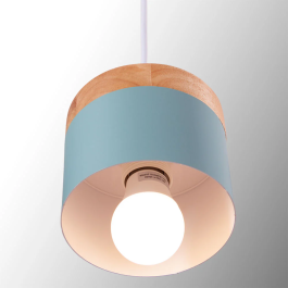 Lampe Suspendue "Mikayla" Métal Bois Moderne Référence SKD-P1010-OG