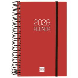 Agenda Finocam OPAQUE Bordeaux 11,7 x 18,1 cm 2026