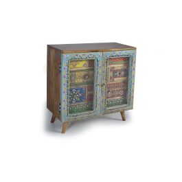 GINER Y COLOMER Commode en Bois de Mango 7 Tiroirs 2 Portes 62x60x30 cm Peinture Main Naturel Multicolore Artisanale Precio: 383.988. SKU: B1AA4VVFK2