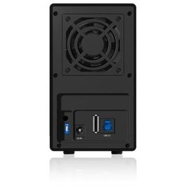 ICY BOX IB-RD3620SU3 Station RAID USB 3.0 et eSATA pour 2 disques durs 3.5" SATA II/III, RAID 0/1/JBOD, boîtier bureau en aluminium noir