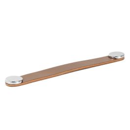 Viefe Poignée C128 L150 Cuir Beige/Chrome Finition Beige - Chrome Entraxe 128mm