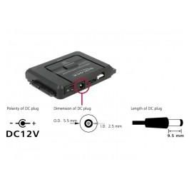 DELOCK Konverter USB 3.0 zu SATA 6 Gb/s / IDE 40 Pin / IDE 44 Pin mit Backup Funktion