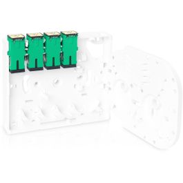 Digitus Boîtier FTTH mural blanc IP45 pour 4 couplages SC SX - 80 x 100 x 30 mm