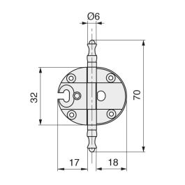 HERRAJES ALK Charnières Vitra avec Finition Nickel Réglable
