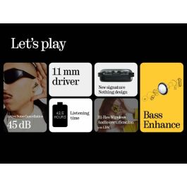 Casques avec Microphone Nothing A10600065 Jaune