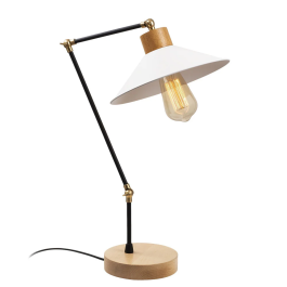 Lampe de Table Style Vintage Manavgat Blanco 1xE27 Sans Ampoule OPV-525NOR2128