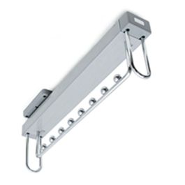 HERRAJES ALK Perchero Frontal Extraíble Serie Óptima 9 Perchas Acabado Cromo