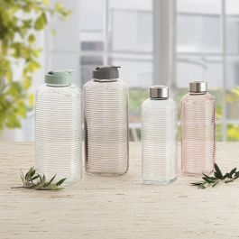 Bouteille d'eau Quid Velvet Rose verre 1 L (12 Unités)