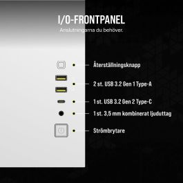 Boîtier ATX semi-tour Corsair Blanc