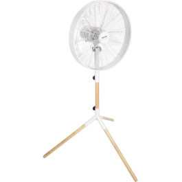Sencor SFN 4080WH Ventilateur sur pied, bois et métal, 40 cm, 3 vitesses, oscillation 80°, hauteur réglable 120-133 cm, 50 W