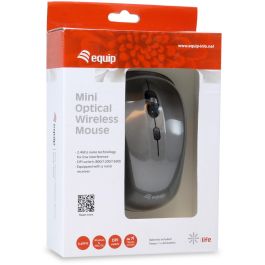 Equip Optische Maus kabellos USB Mini R+L grau