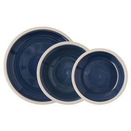 Assiettes Quid Baltic Bleu Céramique 18 Pièces