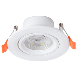 Downlight LED Circulaire 7W 600Lm 6000K 38° 40.000H Diamètre 90mm Blanc [HO-IN-DL7W-CW]