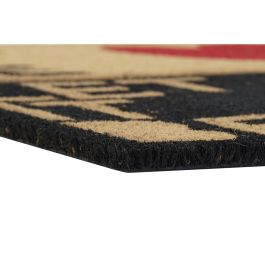 Paillasson DKD Home Decor Rouge Noir Marron Caoutchouc 2 Unités Fibres de coco (60 x 40 x 1,5 cm)