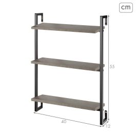 Étagère Max Home Fer Bois MDF 40 X 55 X 12 cm (4 Unités)