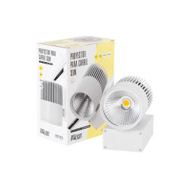 BX3 LIGHT Projecteur de Rail LED Trifasique 30W 2538Lm CRI90 3000K UGR17 50000H, Référence BX3-TR30W-WHITE-WW