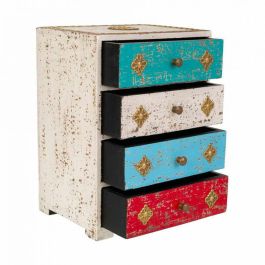 Boîte à bijoux Alexandra House Living Laiton Bois de manguier Bois MDF 15 x 28 x 20 cm